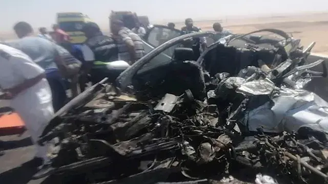 4 جثث على الطريق.. مصرع سيدة وطفليها وسائقهم في حادث بالمنيا