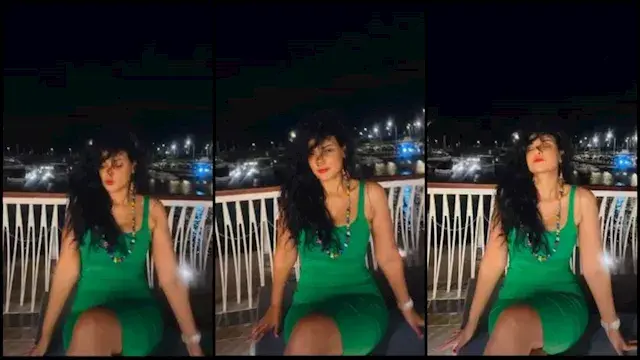 صور| "الأخضر شكله عليا خطير".. مروة الأزلي تخطف الأنظار في مراسي