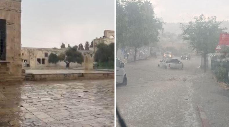 حدث تاريخي.. فيضانات في القدس إثر أمطار صيفية غير معتادة