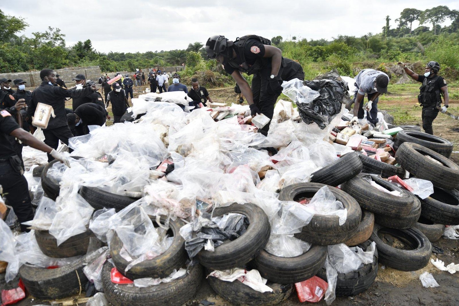 Liberia burns 4.2 metric tonnes of cocaine after record drug seizure