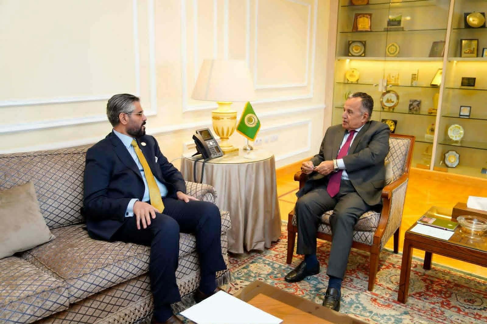 سفير ليبيا يؤكد دعم بلاده لنبيل فهمي خلال لقائهما بالقاهرة