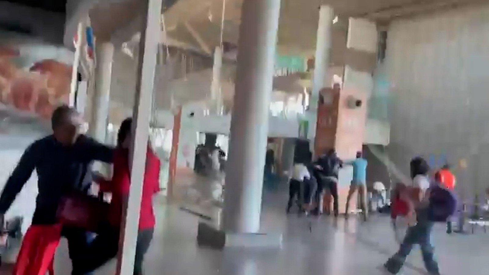 Moment of terror as powerful earthquake shakes airport in Colombia