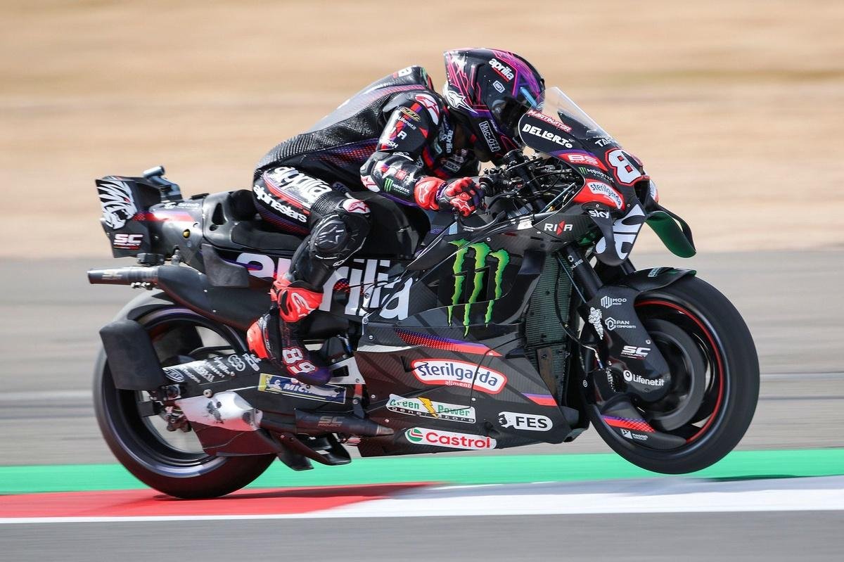 MotoGP British GP: Jorge Martin leads Aprilia front-row lockout in qualifying