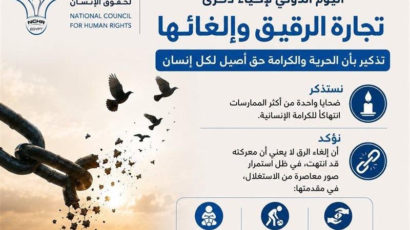 المجلس القومي لحقوق الإنسان: إلغاء الرق لا يعني أن معركته قد انتهت