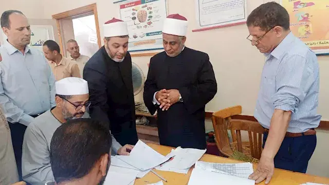 رئيس قطاع المعاهد الأزهرية يتفقد أعمال كنترول الدور الثاني للقراءات