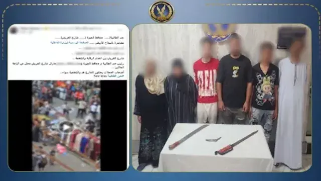 معركة بالأسلحة البيضاء.. ضبط 6 متهمين تشاجروا بسبب البيع والشراء بالطالبية
