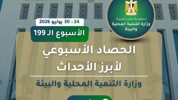 نشرة الحصاد الأسبوعي لأنشطة التنمية المحلية والبيئة.. إنفوجراف