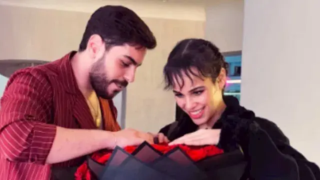 على أنغام "سحلتني".. نور عمرو دياب تحتفل بعيد ميلاد ياسين رشدي