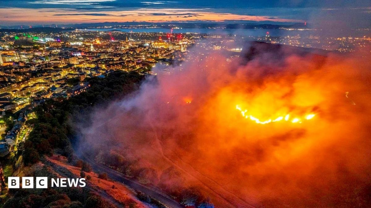 Fire crews battle blaze on Arthur’s Seat in Edinburgh