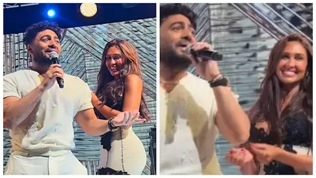 كواليس رقص إنجي كيوان مع تامر حسني في الساحل الشمالي (فيديو)
