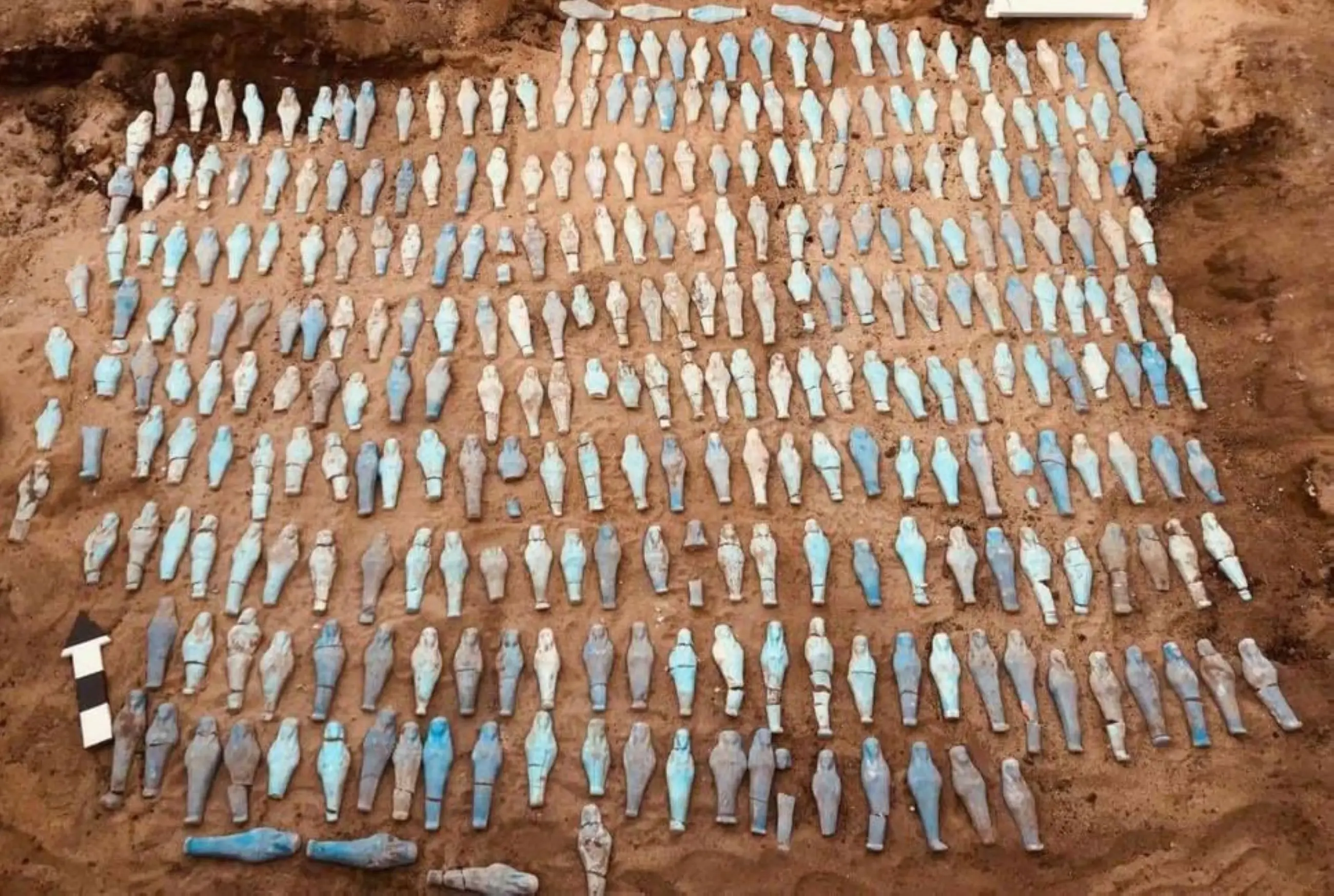 Egypt uncovers Nile Delta tomb with 560 funerary figurines