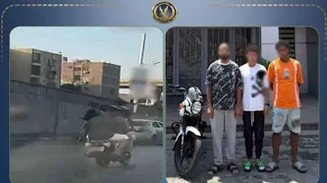 ضبط 3 أشخاص استعرضوا بدراجة نارية وعرضوا المارة للخطر بالقاهرة
