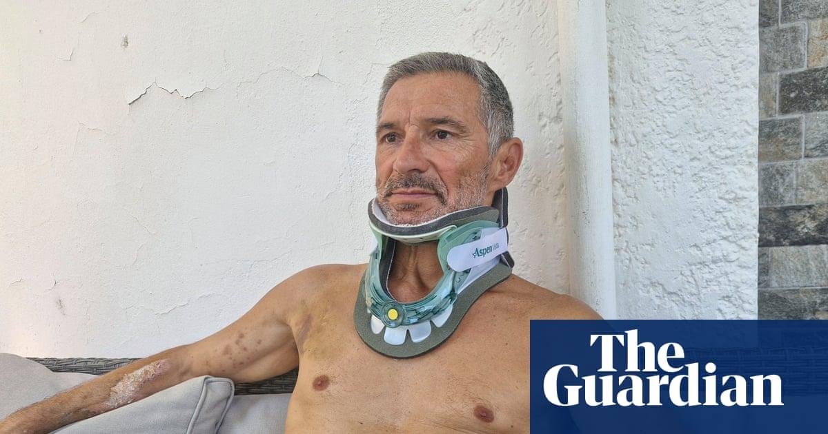 ‘The explosion is what I remember’: man nearly sucked out of Ryanair plane recounts ordeal