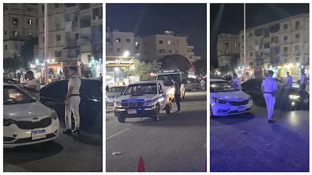 بالصور.. حملة مرورية مكبرة بالمقطم لرصد المخالفات