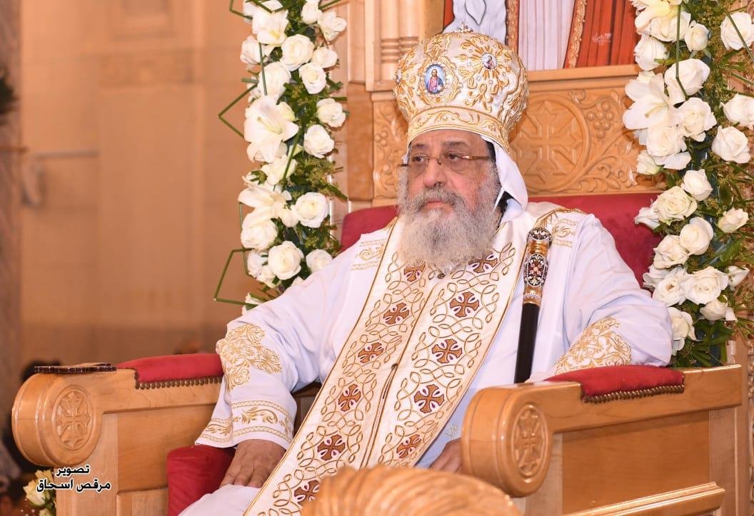 البابا تواضروس والمجمع المقدس للكنيسة القبطية الأرثوذكسية يودعان الأنبا يوحنا الأسقف العام