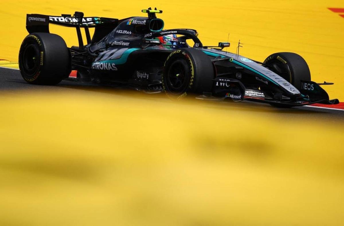 Antonelli fastest for Mercedes in second practice in Belgium