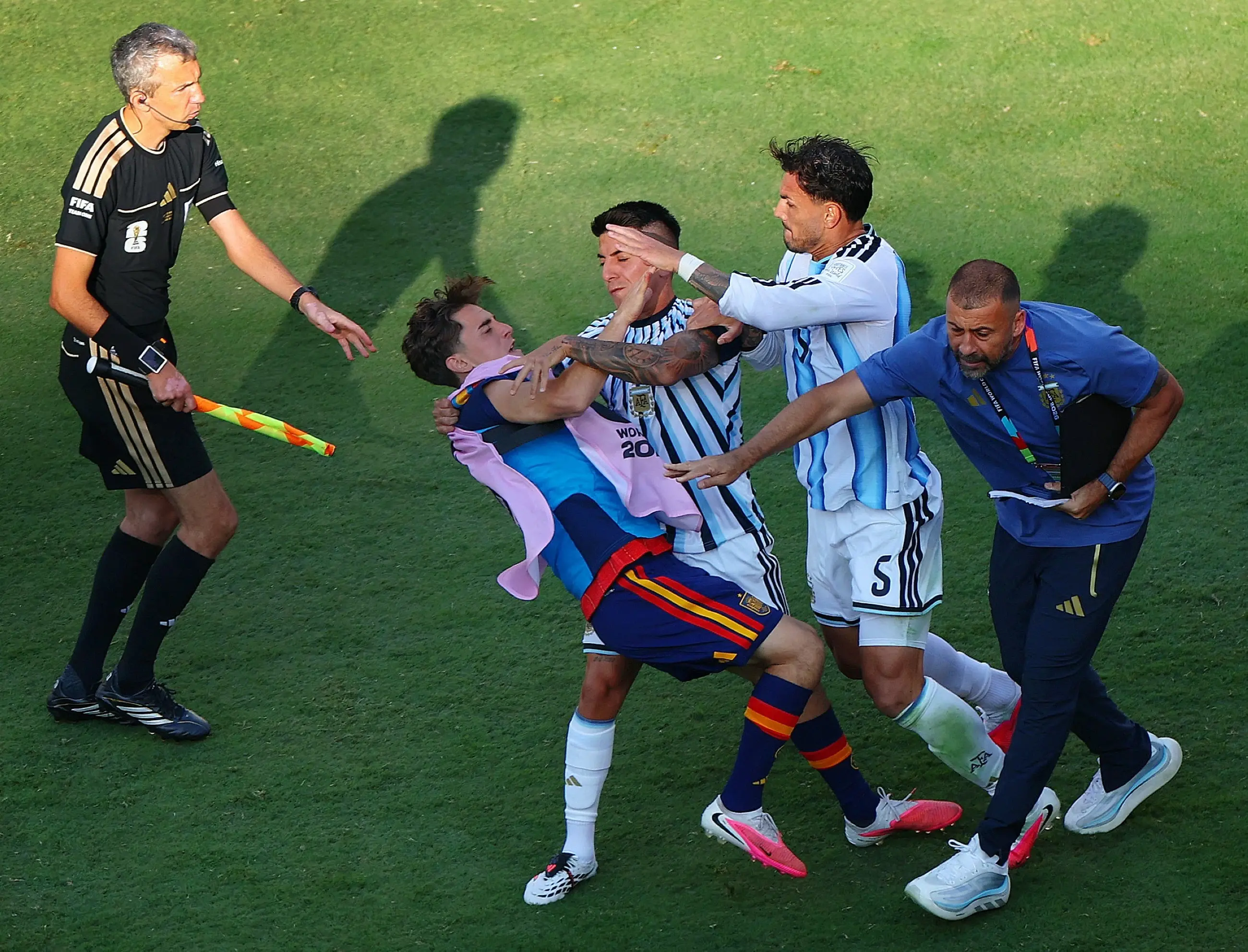 Fifa investigates Argentina players confronting Spain's on-field World Cup celebrations