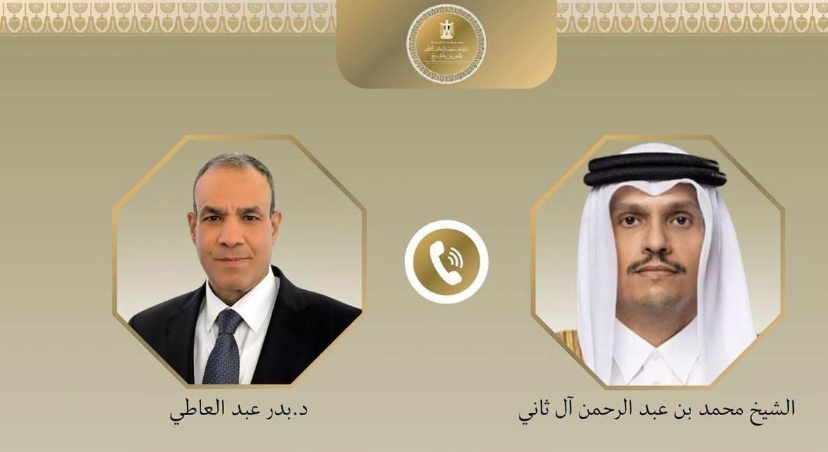 وزير الخارجية يبحث مع نظيره القطري جهود دفع مسار التهدئة بالمنطقة
