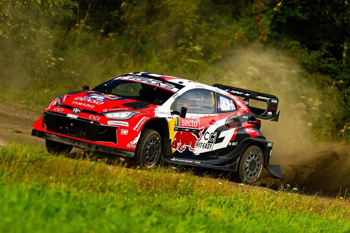 WRC Finland: Sebastien Ogier leads as torrential rain transforms the order