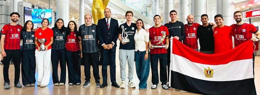 وزارة الشباب والرياضة تستقبل أبطال العالم في الإسكواش للناشئين
