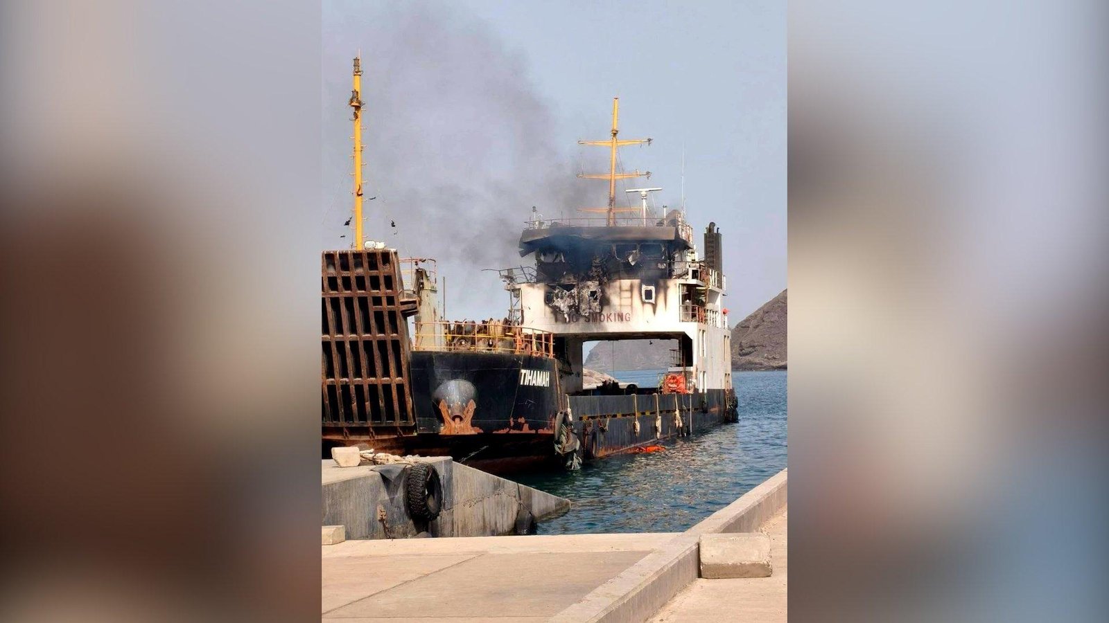 Cargo ship in flames after Houthi attack in Bab al-Mandeb strait