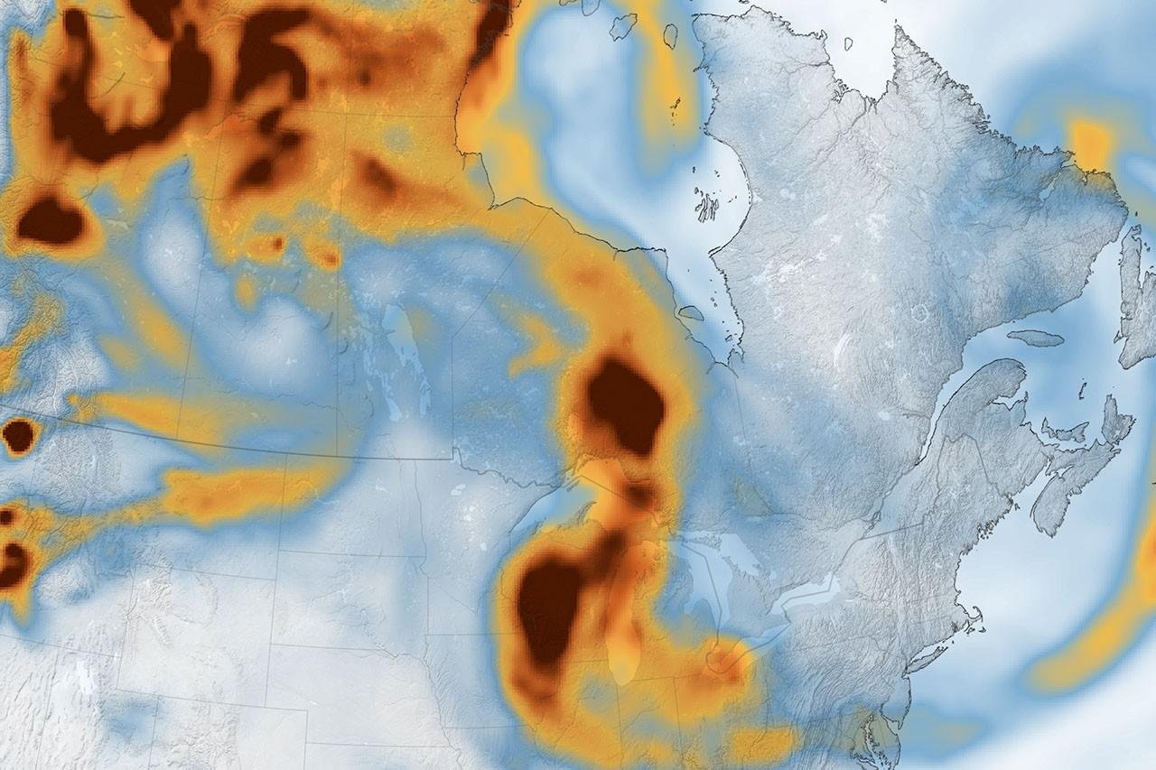 A Week of Smoky Skies Across North America