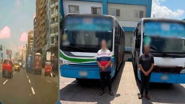مطاردة بين أتوبيسين لأولوية تحميل الركاب تنتهى بحادث بالإسكندرية