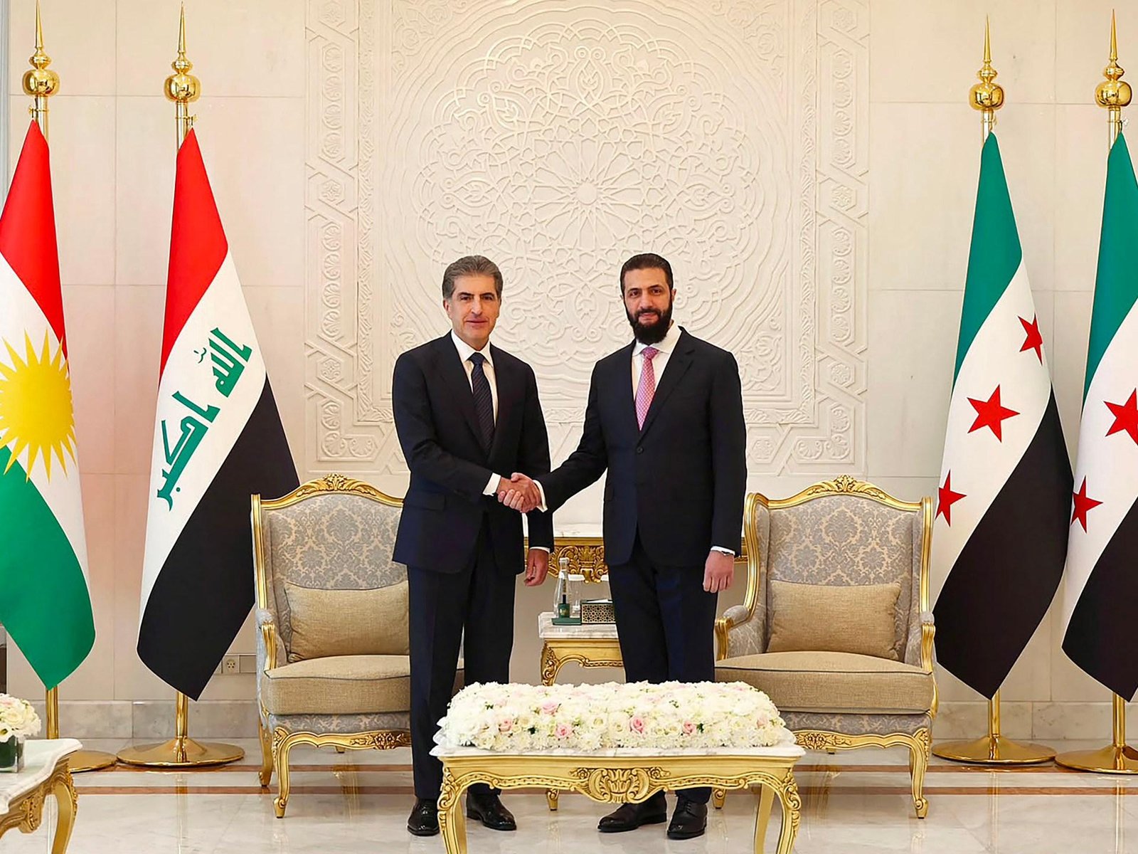 Iraqi Kurdish regional leader meets Syrian president in Damascus