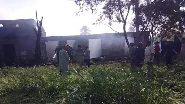 السيطرة على حريق التهم 6 منازل وحوشين في سوهاج