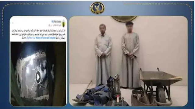 "ردما الحفرة بعد انتشار الفيديو".. كواليس ضبط طالب وخاله ينقبان عن الآثار بسوهاج