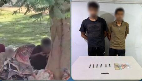 بعد تداول فيديو الواقعة.. ضبط عاطلين بحوزتهما حشيش وسلاح أبيض في حديقة بأكتوبر