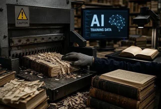 مخاوف من إتلاف نسخ نادرة لتدريب الخوارزميات.. هل يلتهم الذكاء الاصطناعي تراث الكتب؟